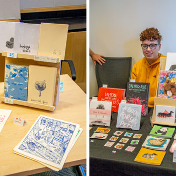 Harry Gao '20 and Kristin Tipping ’16 at Twin Cities Zine Fest 2018