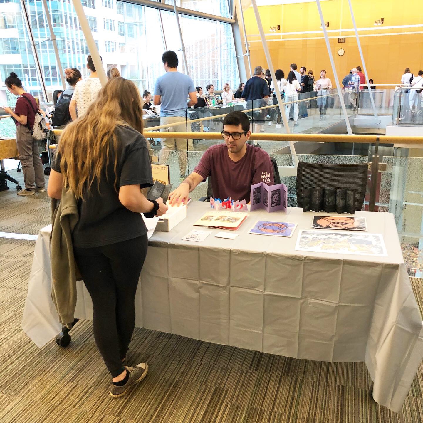 Camilo Aguirre '20 at Twin Cities Zine Festival 2019