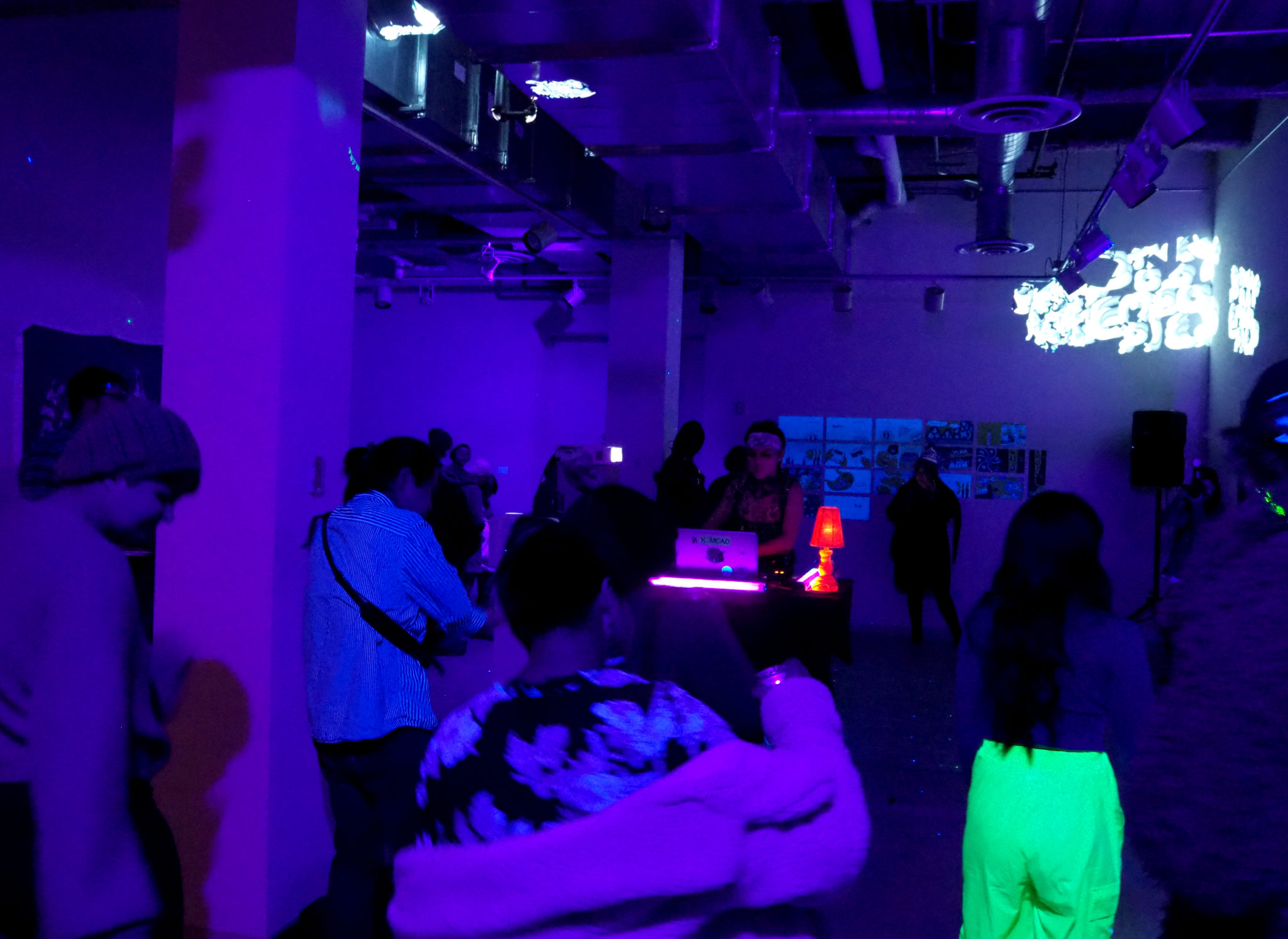 The rave party in the exhibition space
