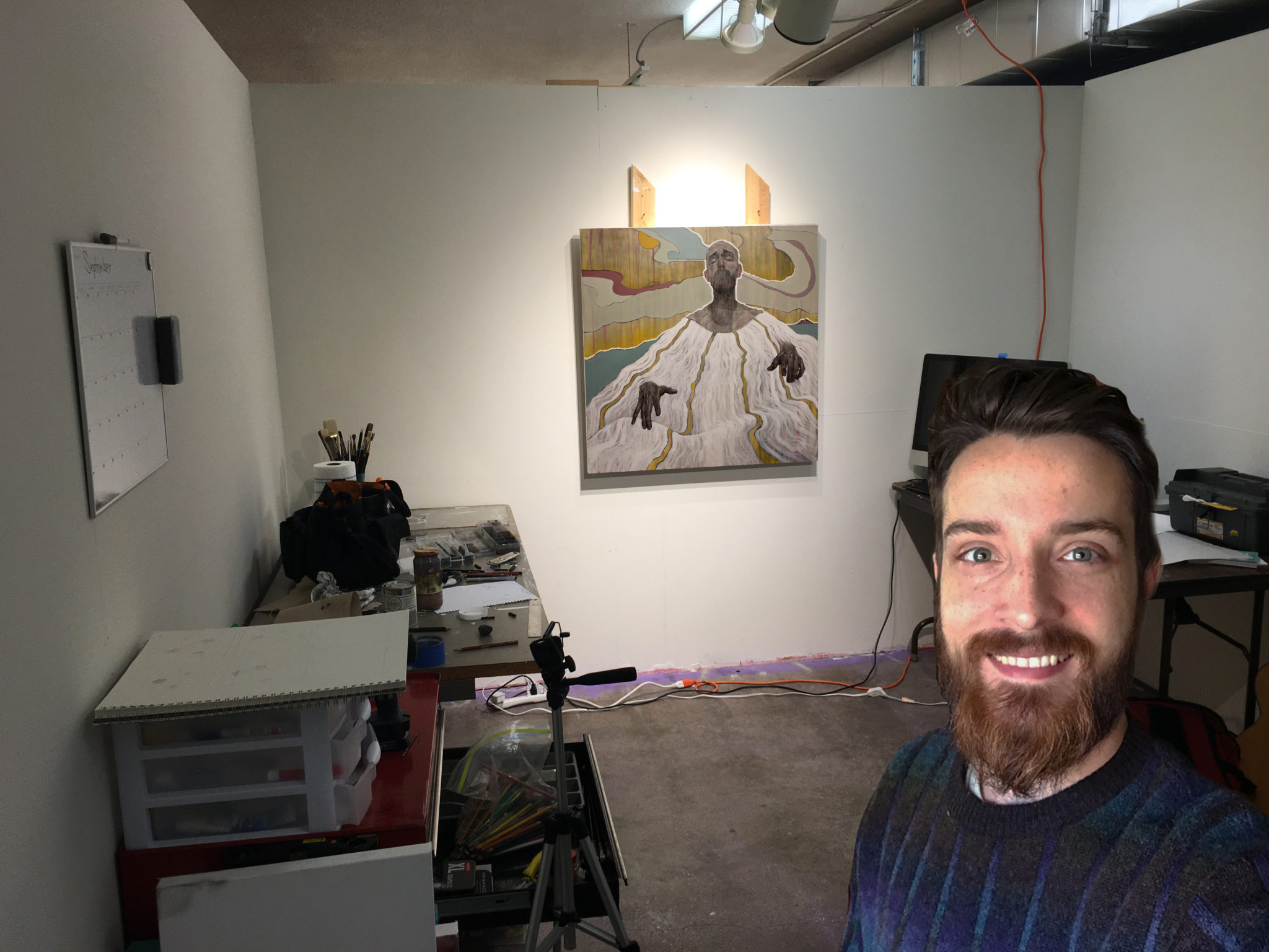 Lukas Carlson '22 in MFA Studio