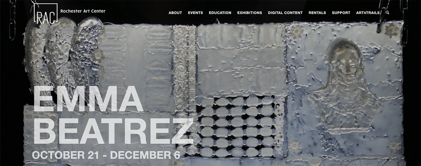 Rochester Art Center website featuring Emma Beatrez '20