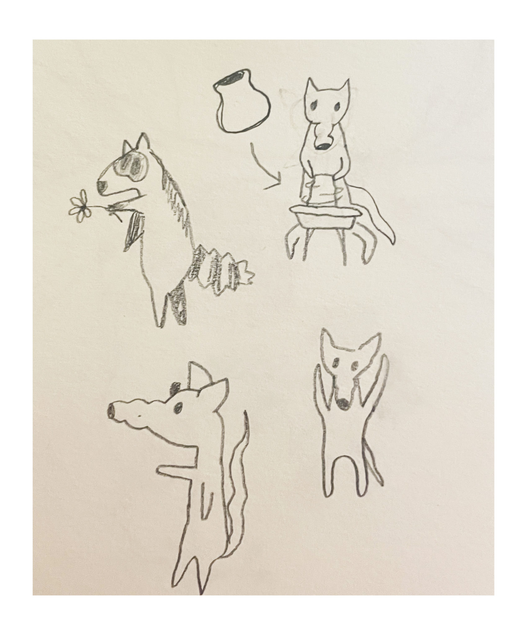 sketches of an animal