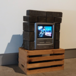 video installation with bricks